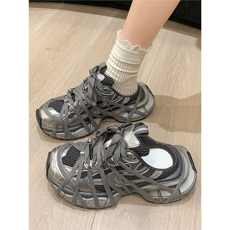 Damen Chunky-Sneaker mit mehrfachen Zier‑Riemen, atmungsaktivem Mesh und ergonomischer Plateau-Sohle Shop Nory