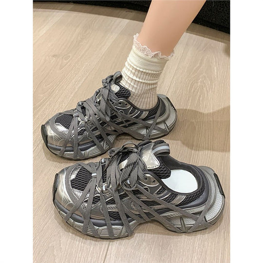 Damen Chunky-Sneaker mit mehrfachen Zier‑Riemen, atmungsaktivem Mesh und ergonomischer Plateau-Sohle Shop Nory