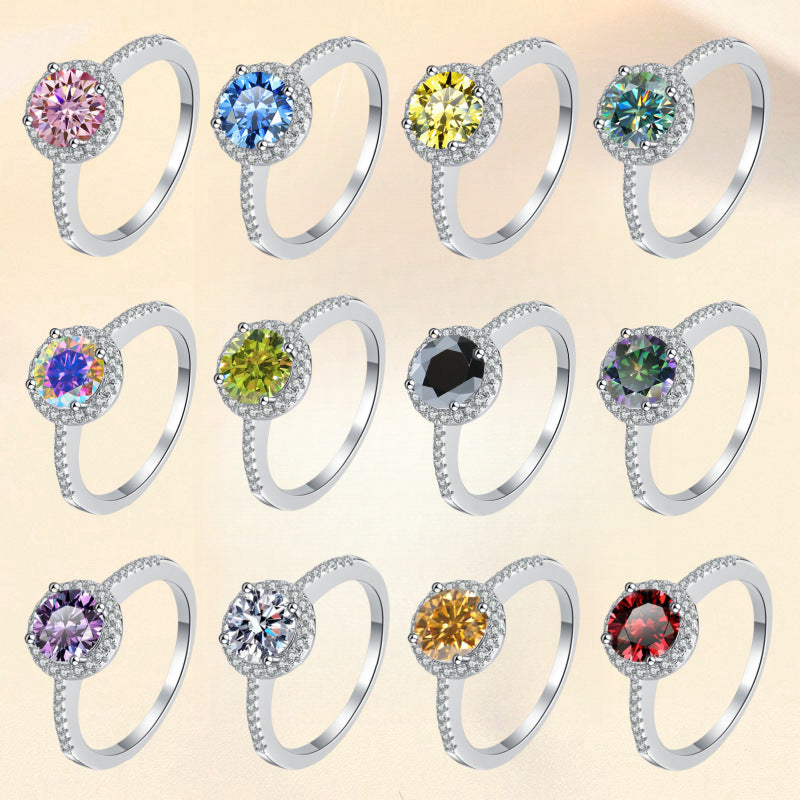 Damen Verlobungsring mit strahlendem gelbem Zirkon und funkelndem Design Shop Nory
