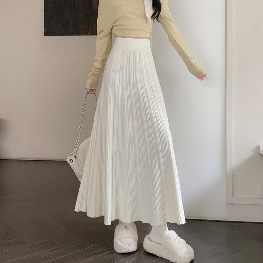 Damen Eleganter, plissierter Maxirock Shop Nory 1787632207