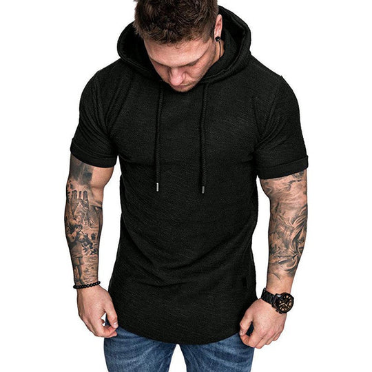 Herren Kapuzen-T-Shirt mit strukturiertem Design und lässigem Schnitt Shopnory