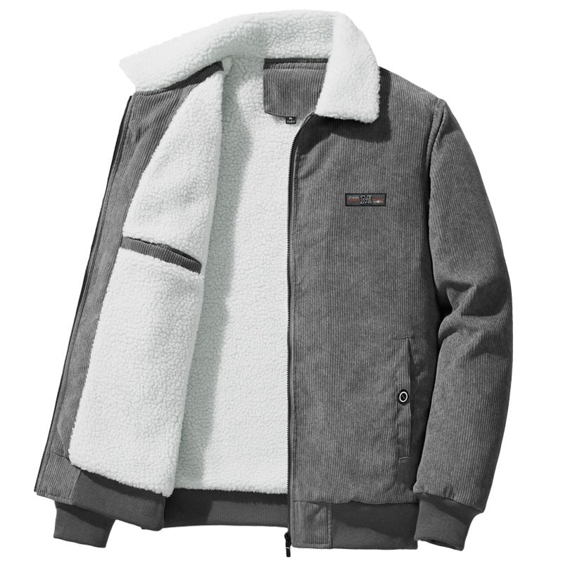 Herren Gemütliche und stylishe Cordjacke mit Fleece-Futter Shop Nory