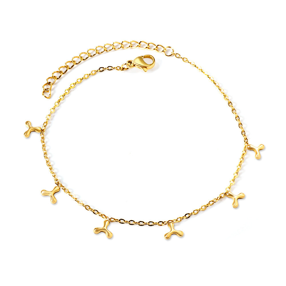 Damen zarte, goldfarbene Halskette mit stilvollen Designelementen Shop Nory