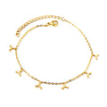 Damen zarte, goldfarbene Halskette mit stilvollen Designelementen Shop Nory