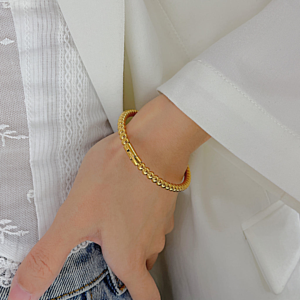 Damen strukturierte Perlenarmband Shop Nory