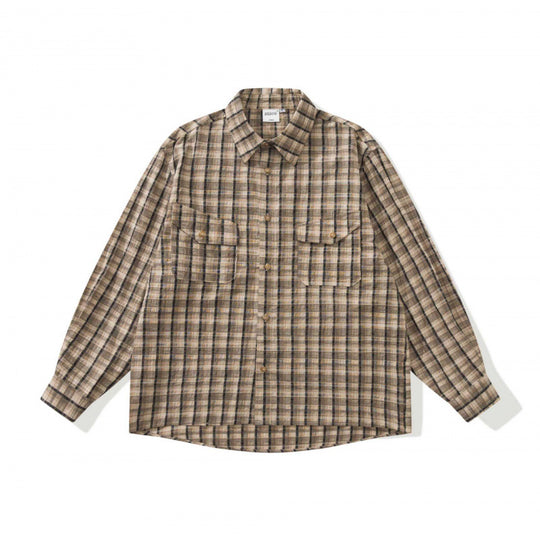 Unisex Kastenförmiges Overshirt aus Baumwoll-Leinenmix mit aufgesetzten Brustklappen Shop Nory