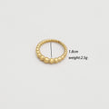 Damen zierlicher Ring mit strukturierten Kugel-Elementen Shop Nory