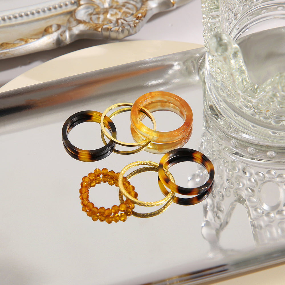 Damen Designer Ring-Set aus hochwertigem Material Shop Nory