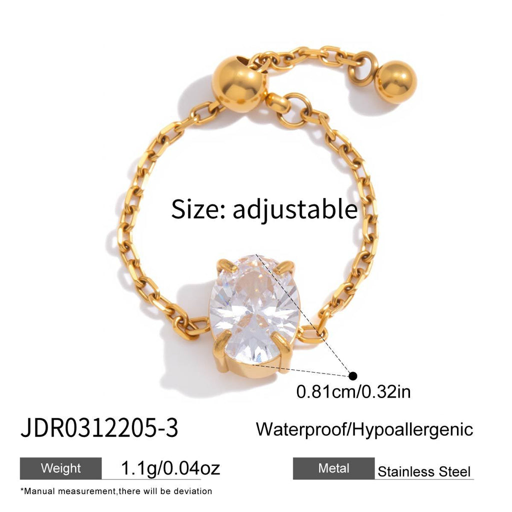 Damen Armband aus hypoallergenem Edelstahl mit funkelndem tropfenförmigem Kristall Shop Nory