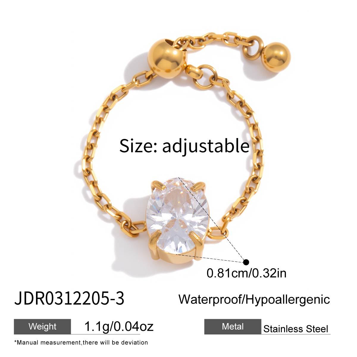 Damen Armband aus hypoallergenem Edelstahl mit funkelndem tropfenförmigem Kristall Shop Nory