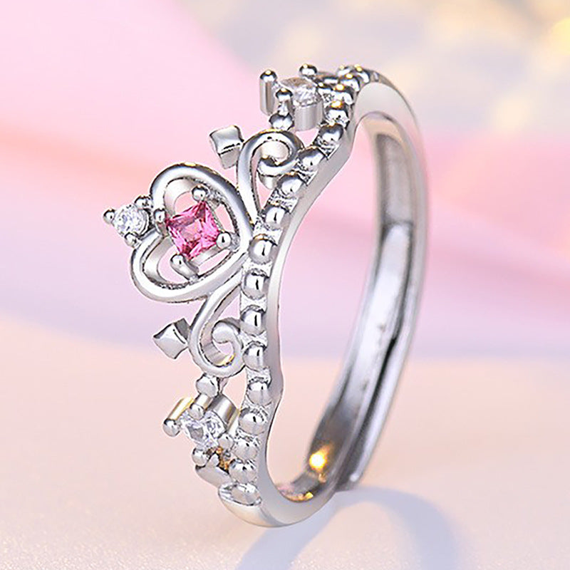 Damenring im Krönchen-Stil mit herzförmigem Zirkonia-Besatz Shop Nory