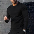 Herren langärmliges T-Shirt mit modischem Schnitt und hochwertigem Baumwollmix