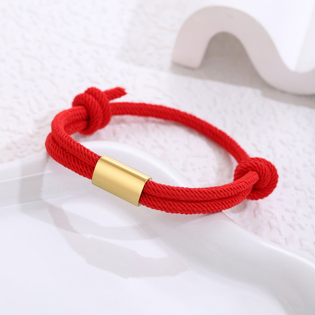 Damen geflochtenes Armband mit goldfarbener Akzentverschlusseinheit Shop Nory