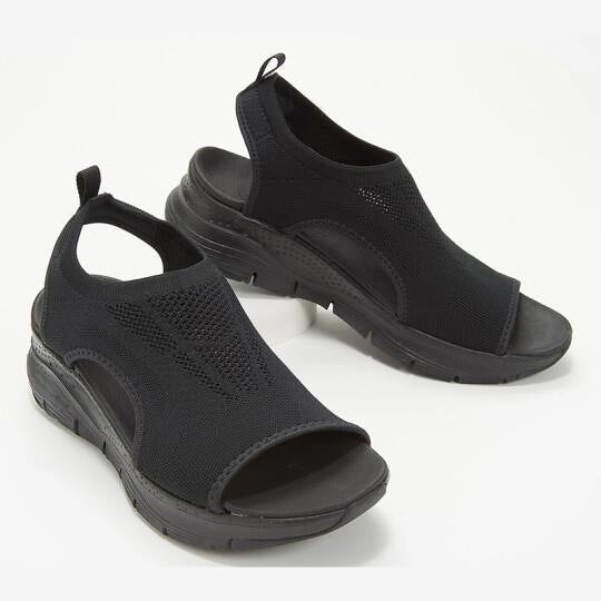 Damen Sportive Strick-Slingback Sandalen mit Chunky-Sohle Shop Nory