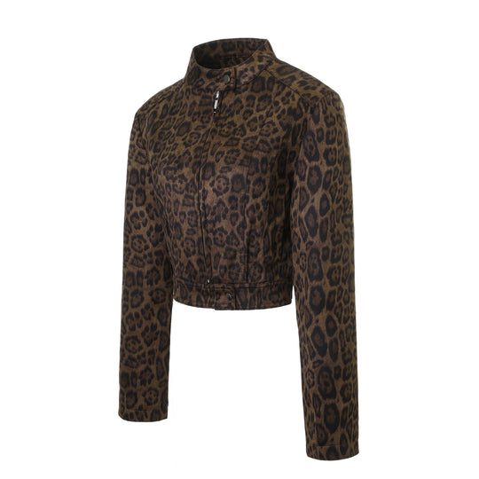 Damen Kurze Taillierte Wildlederoptik Jacke mit Stehkragen Shop Nory