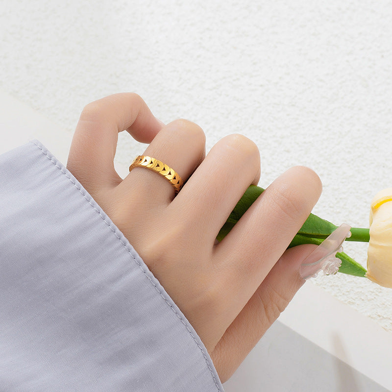 Damen modischer Ring mit elegantem Wellenmuster Shop Nory