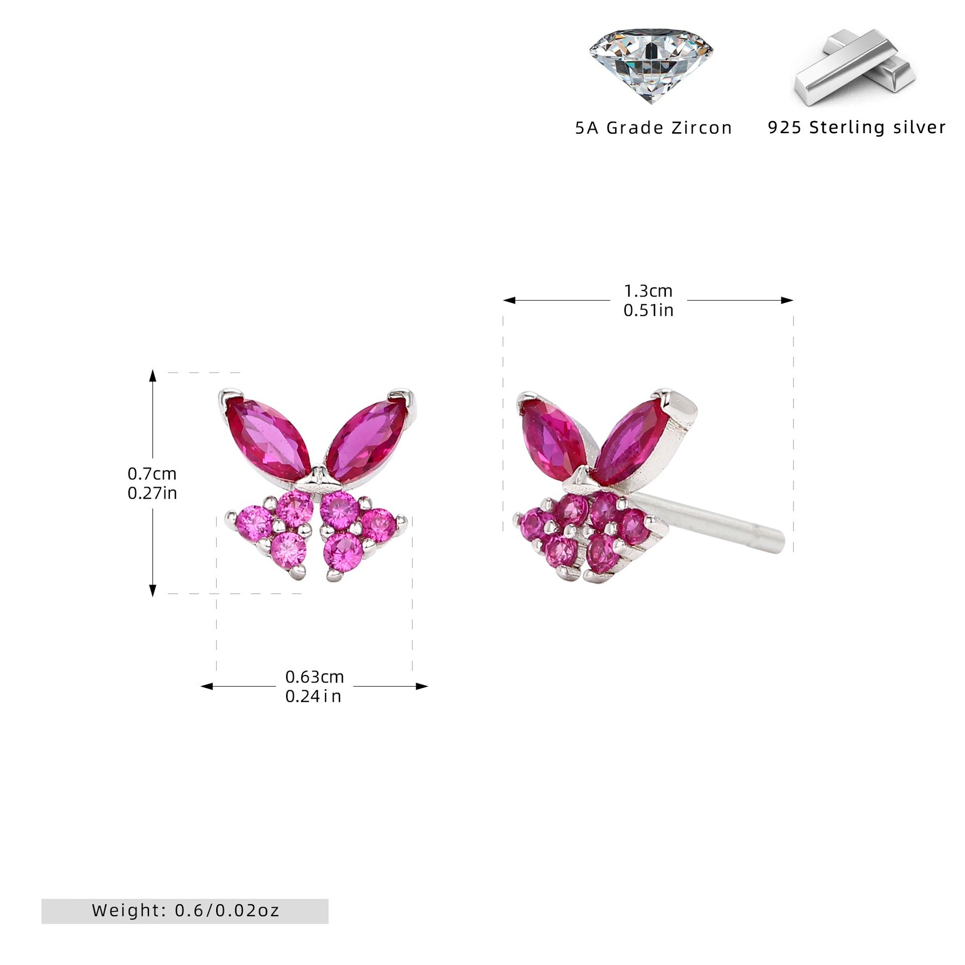 Damen Ohrstecker im fröhlichen Blumenmotiv aus 925 Sterling Silber Shop Nory
