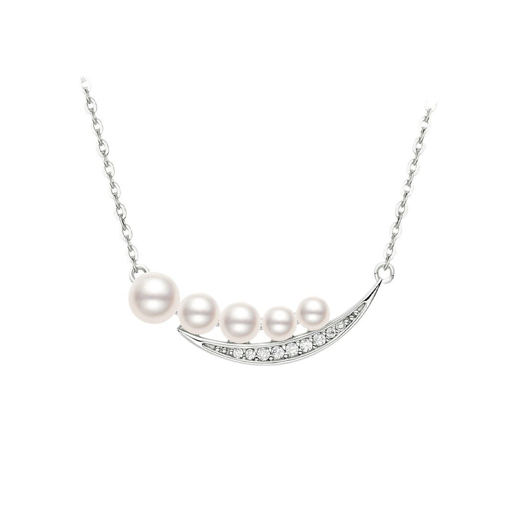 Damen Edelstein-Halskette mit Perlen und Zirkonia Shop Nory