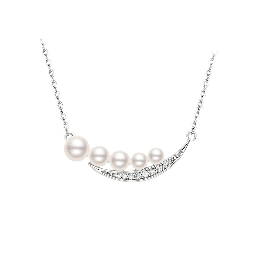 Damen Edelstein-Halskette mit Perlen und Zirkonia Shop Nory