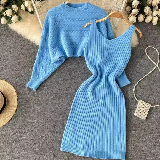 Damen Strickkleid- und Pullover-Set Shop Nory