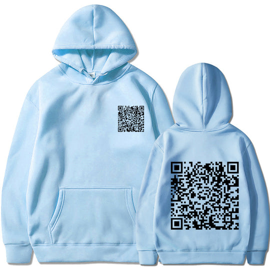 Damen Sportlicher Kapuzenpullover mit QR-Code Shop Nory