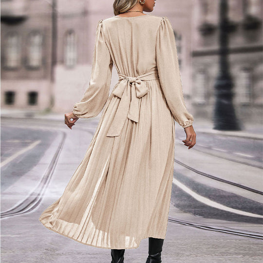 Damen Fließendes Maxikleid mit asymmetrischem Saum und V-Ausschnitt Shop Nory