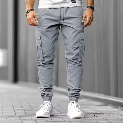 Herren Cargo-Jogginghose mit multifunktionalen Klapp- & Reißverschlusstaschen, elastischem Bund und tapered Bein Shop Nory