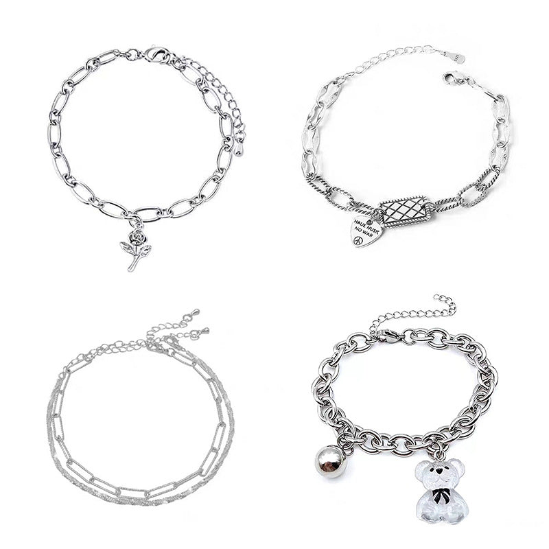 Damenarmband mit charmantem Bärenanhänger aus hochwertigem Edelstahl Shop Nory