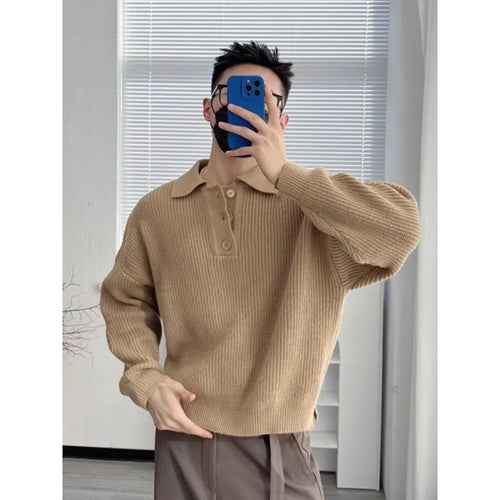 Herren Feinstrick-Polo-Pullover mit Halbschlupf‑Knopfleiste, Rippstruktur und Seitenschlitzen Shop Nory