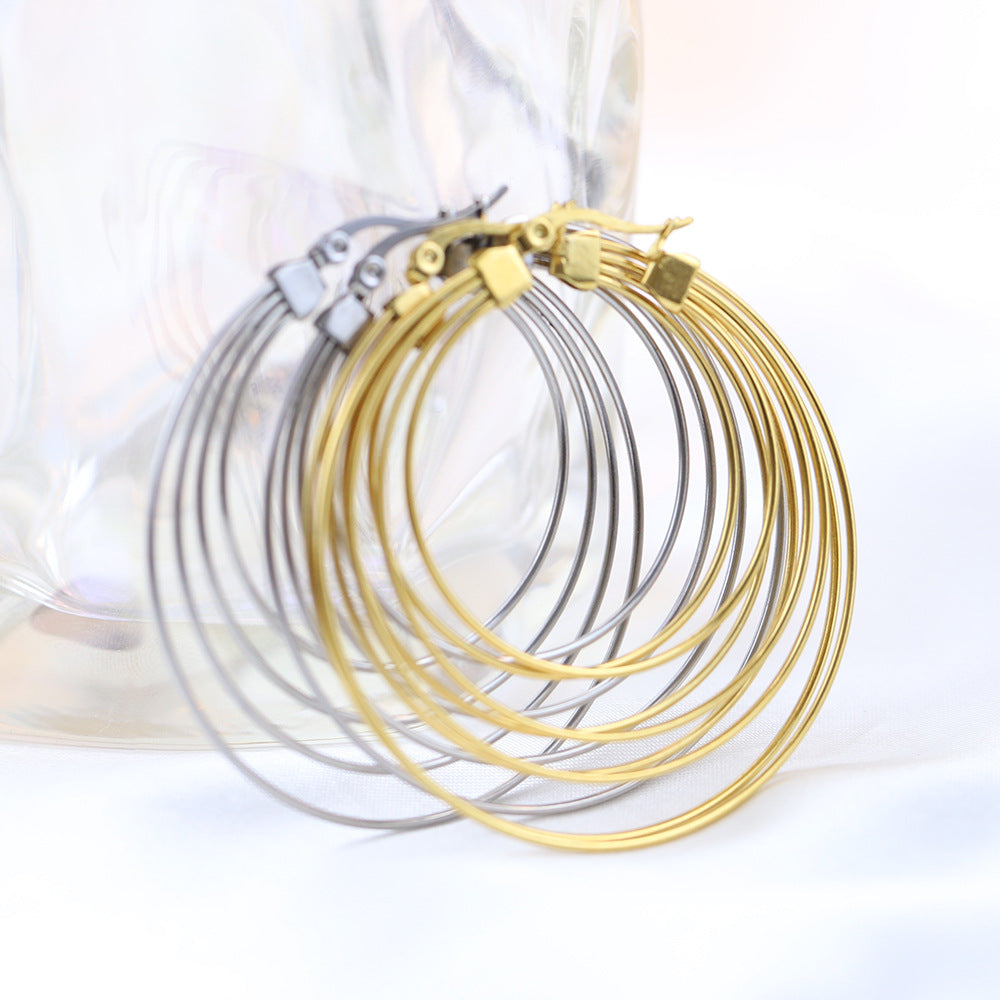 Damen Creolen im eleganten Drahtdesign Shop Nory