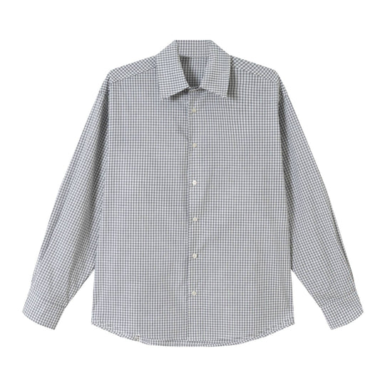 Herren Kariertes Relaxed-Fit Hemd mit Kentkragen, gerundetem Saum und durchgehender Knopfleiste Shop Nory