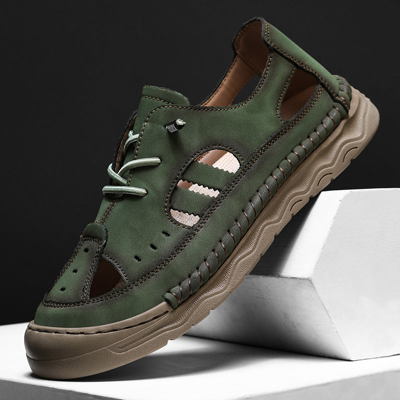 Herren Atmungsaktive Freizeitsandalen mit flexiblem Schnellschnürsystem