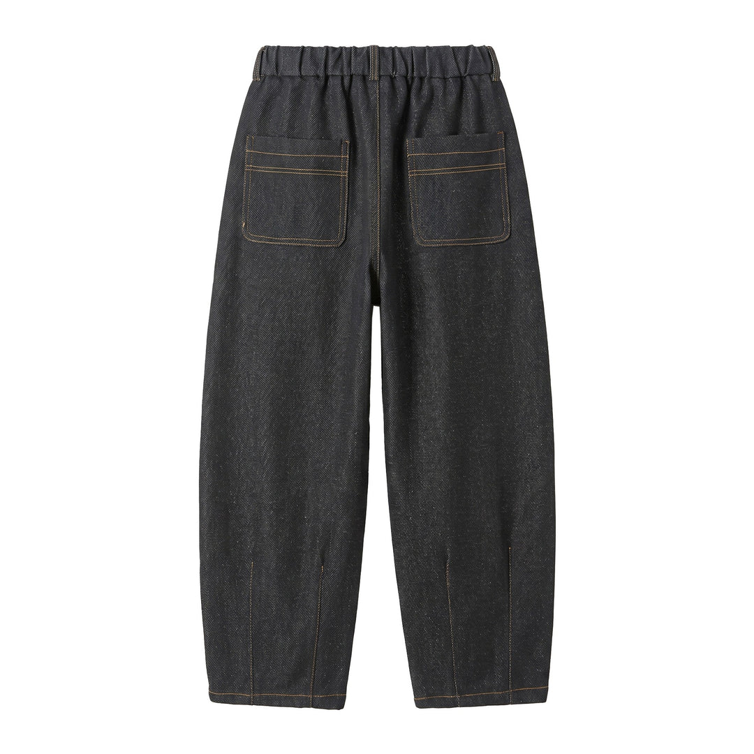 Damen Hochtaillierte weite Culotte-Hose mit Bügelfalte und elastischem Rückenteil Shop Nory