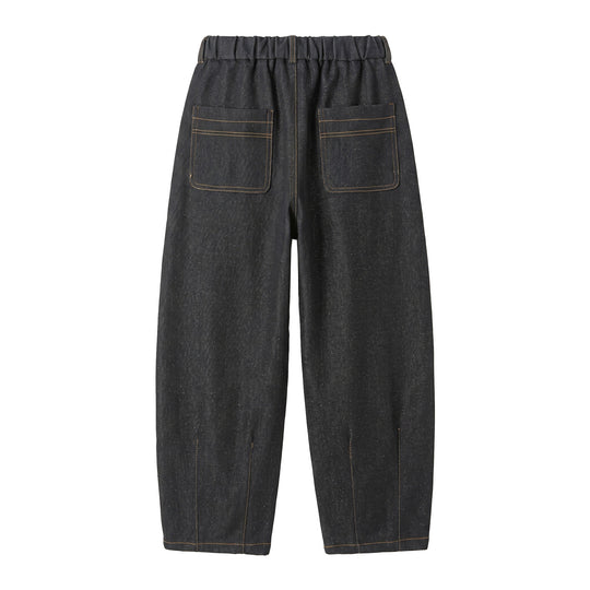 Damen Hochtaillierte weite Culotte-Hose mit Bügelfalte und elastischem Rückenteil Shop Nory
