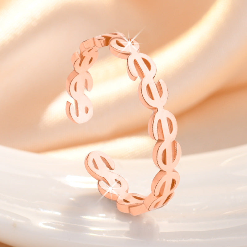 Damen Offener Ring mit kunstvoll gestaltetem Reliefdesign Shop Nory