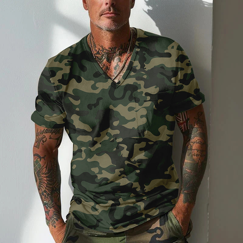 Herren Camouflage T-Shirt