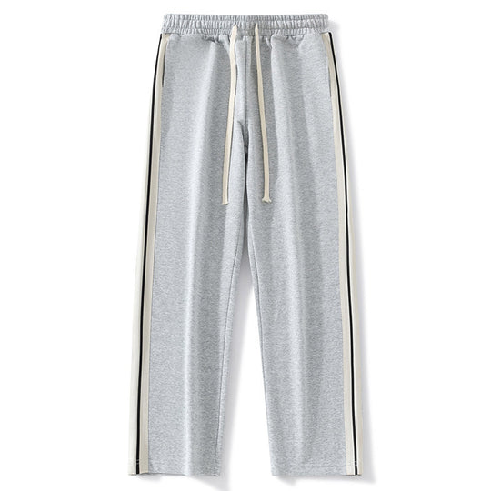 Herren Locker geschnittene Jogginghose mit elastischem Bund, Kordelzug und kontrastfarbenen Seitenstreifen Shop Nory