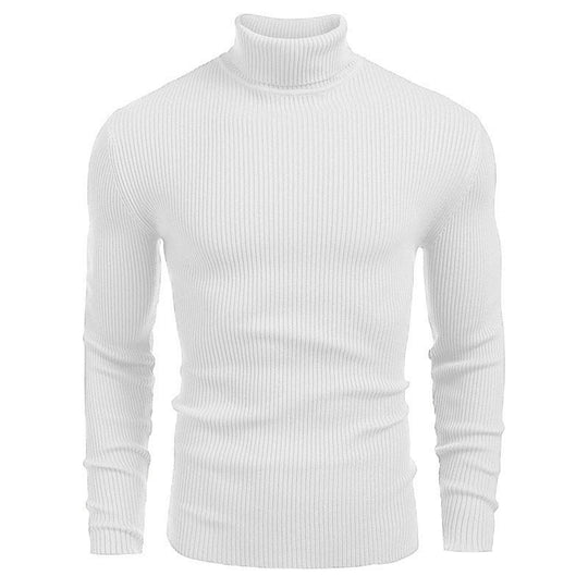 Herren Rollkragenpullover aus feinem Rippstrickmaterial