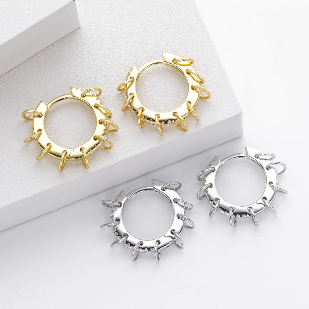 Damen Creolen mit funkelnden Zirkon-Akzenten und elegantem Ringdesign Shop Nory