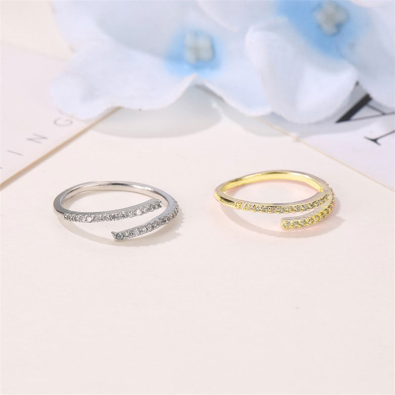 Damen Offener Ring mit funkelnden Zirkonia Shop Nory