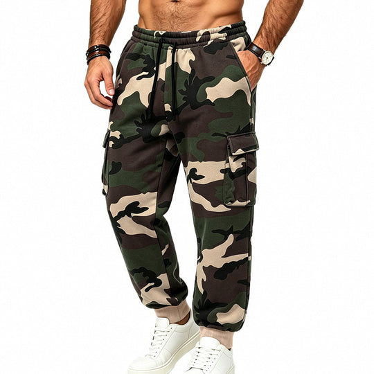 Herren Cargohose im Jogger-Stil mit elastischem Bund, Kordelzug und Mehrfachtaschen Shop Nory
