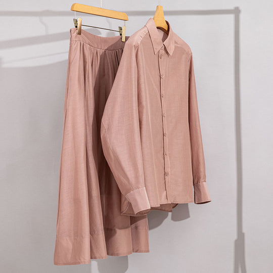 Damen Zweiteiliges fließendes Hemd- und Camisole-Set aus Viskose-Blend Shop Nory