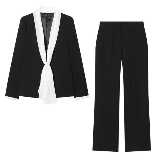 Damen Elegante taillenhohe weit geschnittene Anzughose mit Bügelfalte Shop Nory
