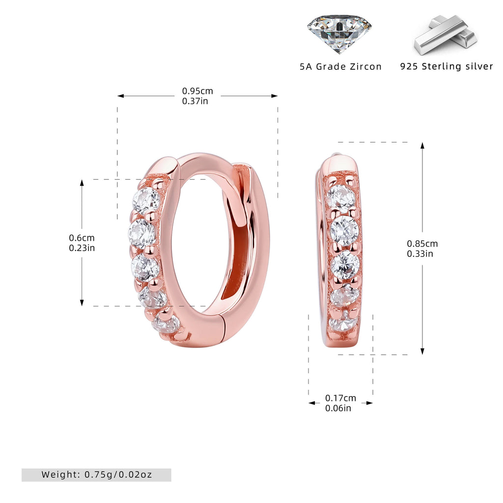 Damen Creolen mit funkelnden Zirkonsteinen und hochwertiger 925 Sternsilberfassung Shop Nory