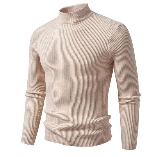 Herren Rippstrick-Mockneck-Pullover schmaler Schnitt thermischer Feinstrick Shop Nory