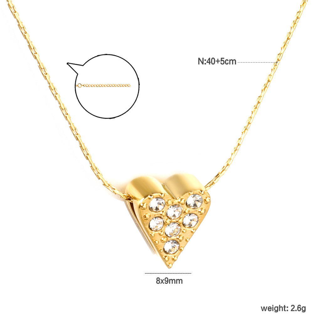 Damen Halskette mit funkelndem Hufeisen-Anhänger und eleganter Kettenstruktur Shop Nory