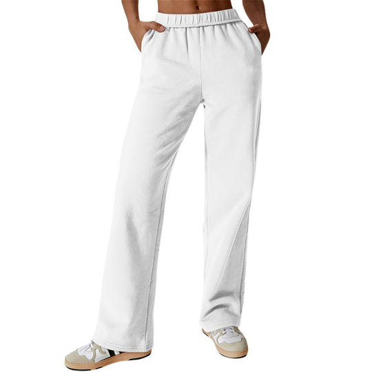 Damen nan hochgeschnittene ausgestellte Loungehose mit elastischem Komfortbund und verdeckten Eingrifftaschen Shop Nory