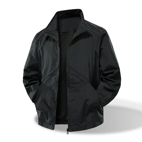 Herren Leichte technische Windjacke mit Mesh‑Futter und Stehkragen Shop Nory