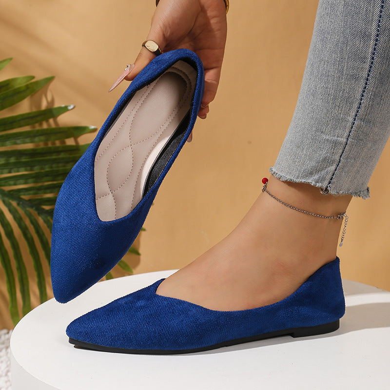 Damen elegante Ballerinas mit spitzer Zehenpartie und ultraleichter Sohlenkonstruktion