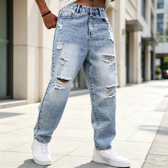 Herren Zerrissene Baggy-Jeans Shop Nory